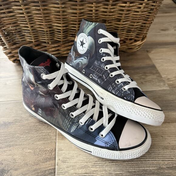 Converse Chuck Taylor All Star Batman Dark Knight Rises High Top Sneakers Mens 8 - Picture 1 of 10